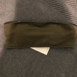 Olive Green Bandeau Bikini Top